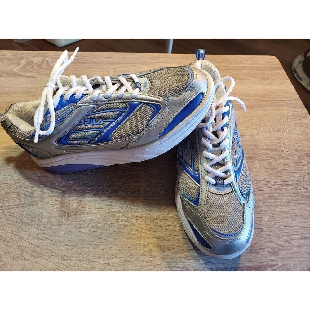 Fila Fit Walk N Sculpt Womens White Blue Shape Up Toning Shoes Sneakers Sz 8.5